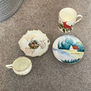 Small plates and cups decorations